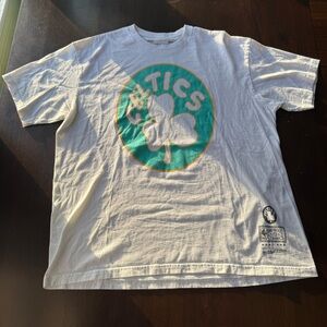 Mitchell & Ness White and Green Celtics Tee